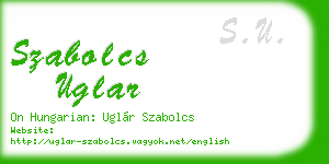 szabolcs uglar business card